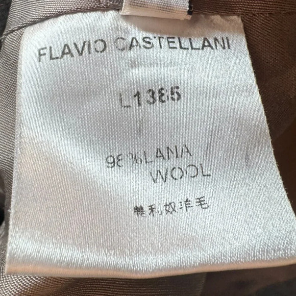 Flavio Castellani Pinstripe Wool Blazer Women's Size US 8  IT 44 Academia Preppy - Picture 14 of 16